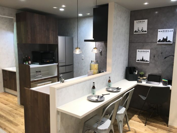 こんなキッチンにしたい!イメージが膨らむ空間展示がございます。