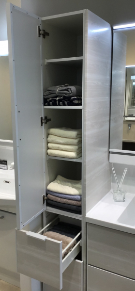 幅30ｃｍのトールユニットなら着替えやタオルもしっかり収納できます♬