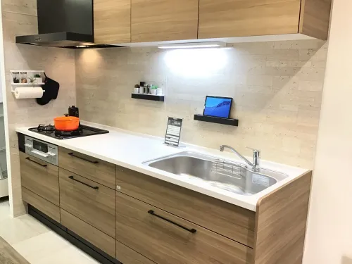 ※ 北欧風キッチンカウンター ホワイト×ナチュラル [5097] 北欧風キッチンカウンター ホワイト×ナチュラル [5097]