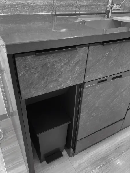 キッチン レミュー I型（壁付け）レイアウト ビンテージアイアン