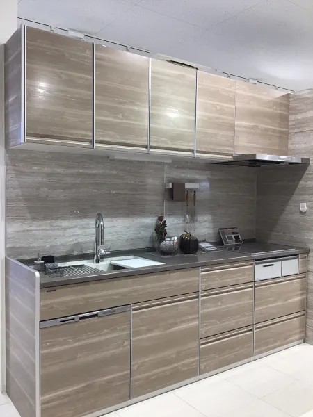 キッチン トレーシア I型（壁付け）レイアウト グレージュ