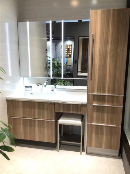 洗面台（洗面所） エリーナ 間口120cm バーティカルウッド SU2952の