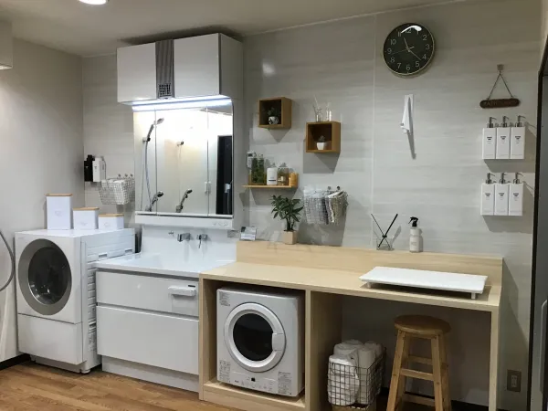 洗面台（洗面所） ファミーユ 間口90cm ホワイト SU230の展示品