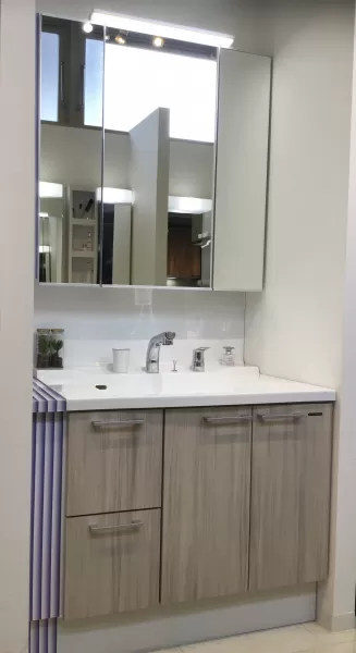 洗面台（洗面所） リジャスト 間口90cm ナチュラルウッド SU2956の展示