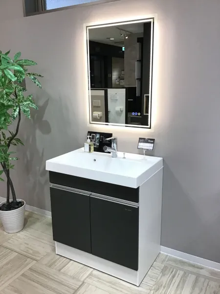 洗面台（洗面所） ウィット 間口75cm マットダークグレー SU3314の展示