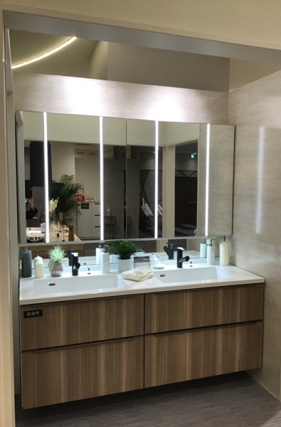 洗面台（洗面所） エリーナ 間口165cm バーティカルウッド SU3131の