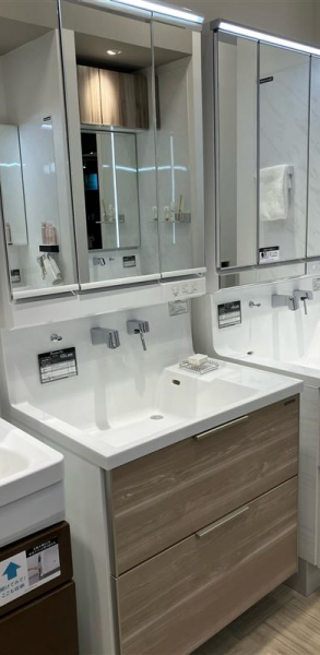 洗面台（洗面所） ファミーユ 間口75cm グレージュアッシュ（25年8月