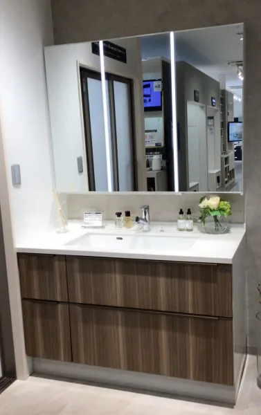 洗面台（洗面所） エリーナ 間口120cm バーティカルウッド SU1147の