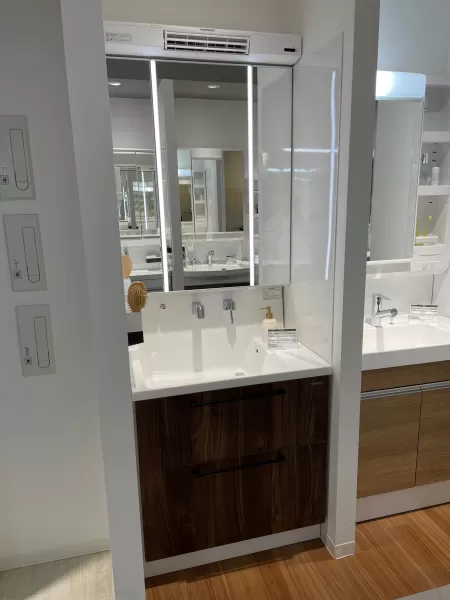 洗面台（洗面所） リジャスト 間口75cm ウッドミディアムダーク SU1145