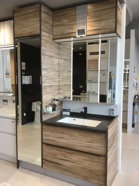 洗面台（洗面所） エリーナ 間口90cm スポルテッドビーチ SU2271の展示