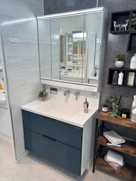 洗面台（洗面所） ファミーユ 間口90cm ブルーグリーン（25年8月発売