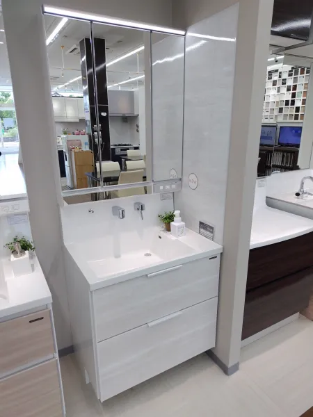 洗面台（洗面所） ファミーユ 間口75cm ホワイトアッシュ（25年8月発売