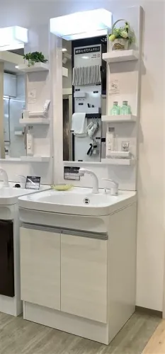 【展示品・未使用】フィンランド製 洗面台 洗面台（洗面所） エリーナ 間口150cm グレイッシュマロニエ