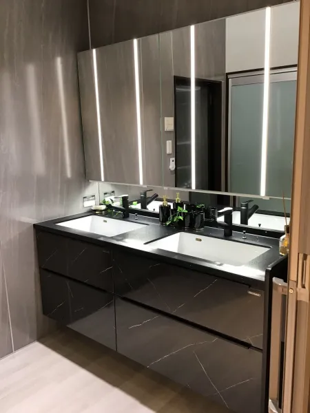 洗面台（洗面所） エリーナ 間口165cm マルキーナブラック SU2321の