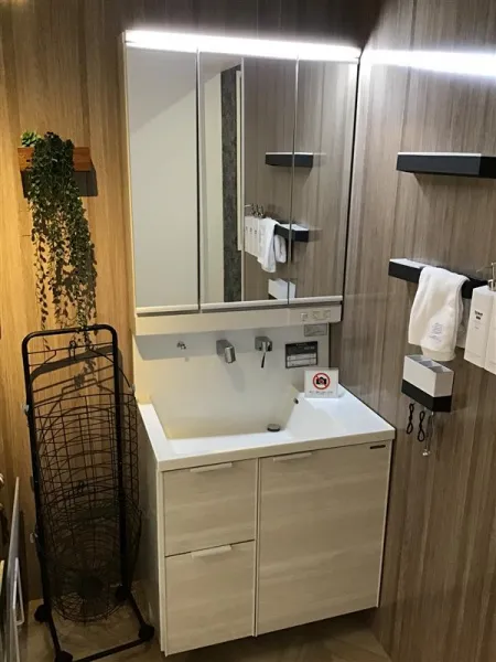 洗面台（洗面所） ファミーユ 間口75cm ホワイトアッシュ（25年8