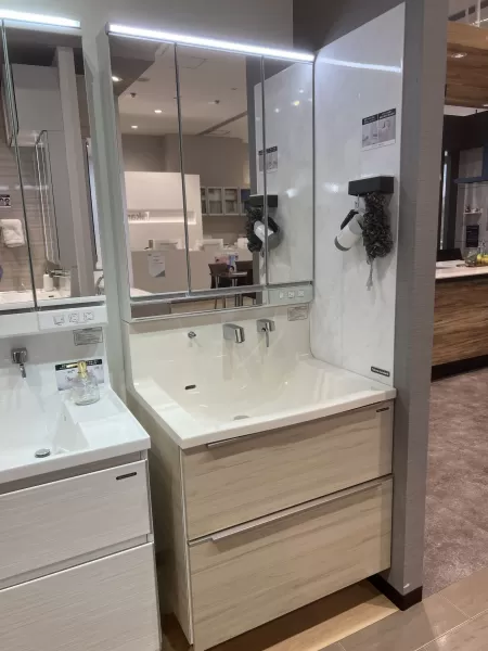 洗面台（洗面所） エリーナ 間口75cm シルキーウッドベージュ SU1750の