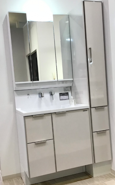 洗面台（洗面所） ファミーユ 間口75cm フローラルアイボリー（25年8月