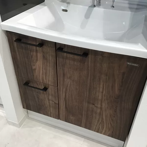洗面台（洗面所） リジャスト 間口75cm ウッドダーク SU2383の展示品