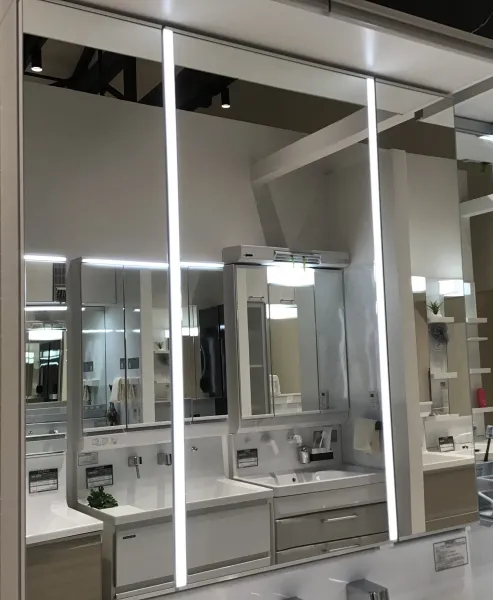 洗面台（洗面所） エリーナ 間口90cm コンクリートダーク SU3093の展示