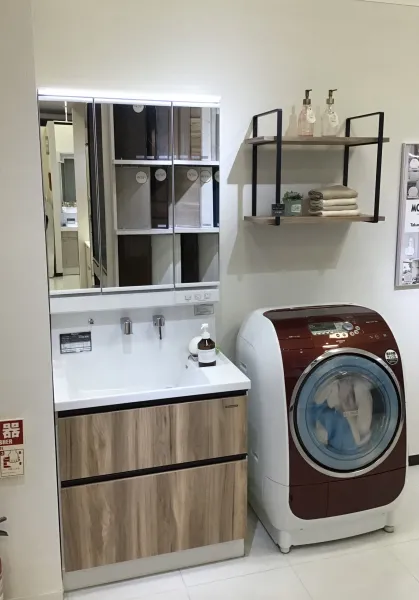 洗面台（洗面所） リジャスト 間口75cm ヒッコリーナチュラル SU467の