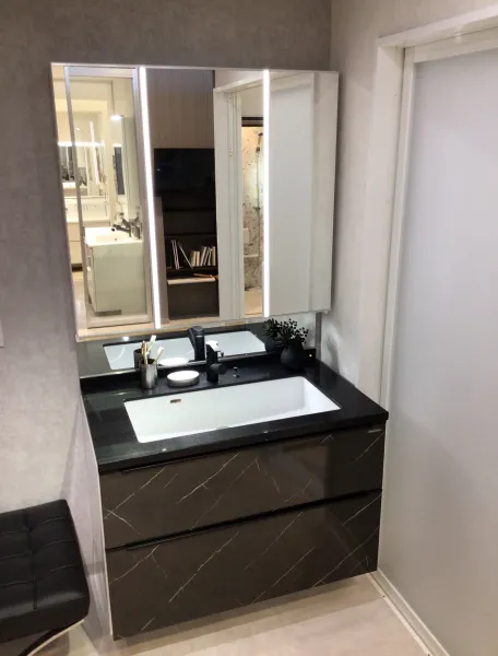 洗面台（洗面所） エリーナ 間口100cm マルキーナブラック SU2307の