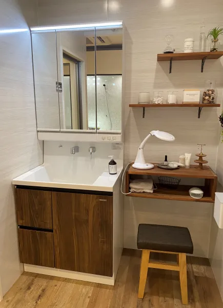 洗面台（洗面所） リジャスト 間口75cm ウッドミディアムダーク SU3486