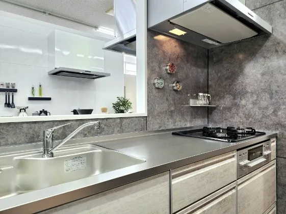 キッチン トレーシア I型（壁付け）レイアウト スタッコグレー