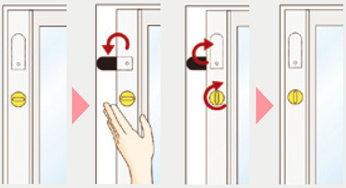 ドアを開けるとストッパーが降下しドアを閉めたときの指はさみを防止します。