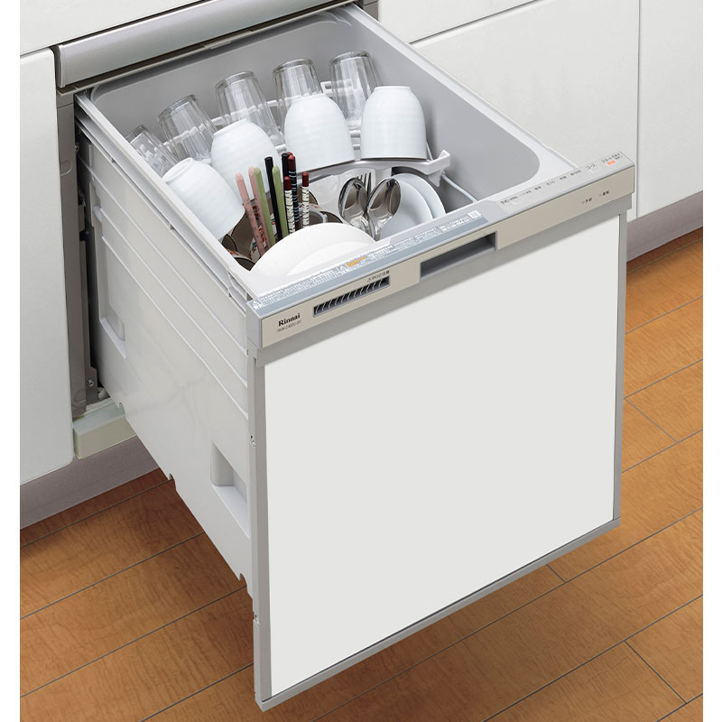 リンナイ 食器洗い乾燥機 約5人分 幅45cm ブラック スライドオープンタイプ（標準） スタンダード ビルトイン  - 1