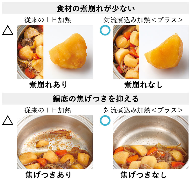 手がかかる煮込み料理を付きっきりでかき混ぜなくていいので、他のメニューを同時につくれます