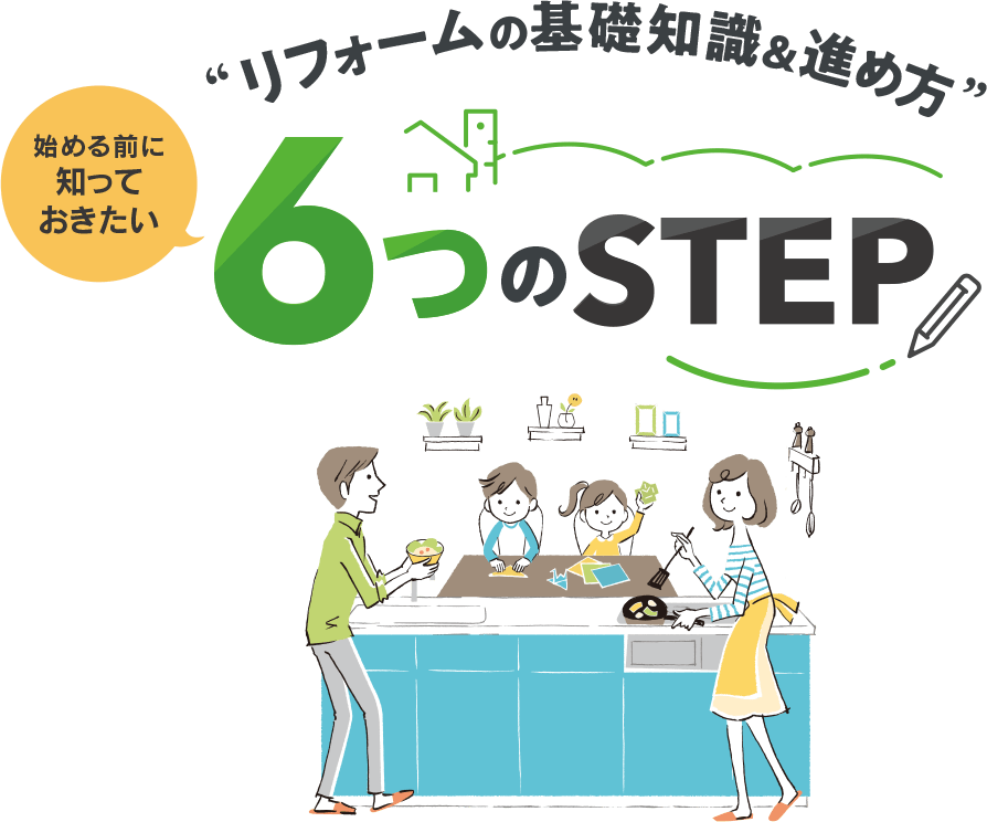 “リフォームの基礎知識＆進め方” 始める前に知っておきたい 6つのSTEP