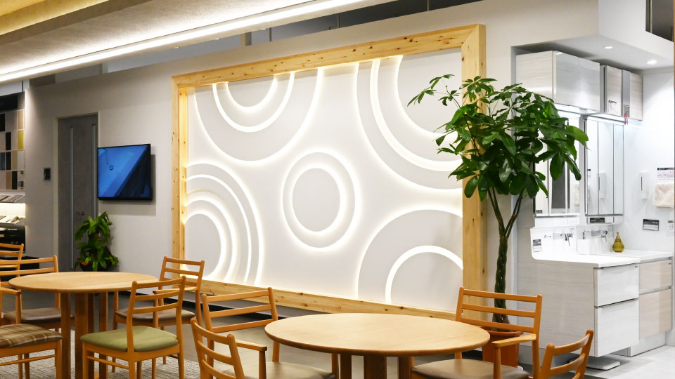 タカラスタンダード 京都支店 ロビー(レーザーカットパネルS)