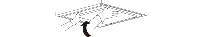 整流板の取り付けかた、閉めかた 〈マグネット固定式〉